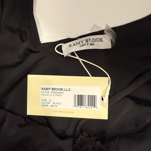 Ramy Brook Sequin Lila Black Dress Size 6 NWT - Picture 7 of 10